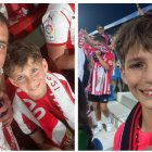 Pepe y José Carlos felices celebrando el ascenso a Primera.