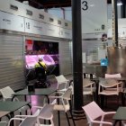 La Plaza de Abastos en un desierto por la tarde.