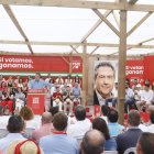 Pedro Sánchez, durante su intervención en Cuevas del Almanzora.