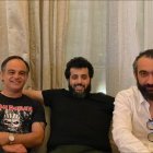 Joao, Turki y El Assy, en Madrid después del ascenso a Primera.