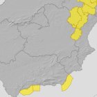 Mapa de avisos de la Aemet.