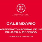 Ya está listo el calendario de Primera División 2022-2023.