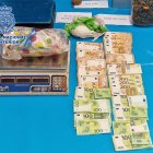 Imagen de la Policía Nacional con lo incautado en los registros.