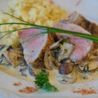 Solomillo de cerdo para almorzar.