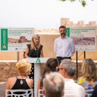 Consejera de Cultura y alcalde, esta mañana en la Alcazaba.