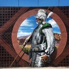 El Gigante de Padules, uno de los murales de Daniel Fernández.