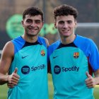Pedri y Fabio son grandes amigos en el vestuario del FC Barcelona.