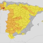 Mapa de España de este martes.