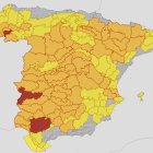 Mapa de España de este miércoles 13 de julio.