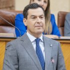 Juanma Moreno, durante su discurso.