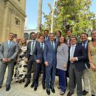 Populares almerienses con Juanma Moreno tras ser proclamado presidente de la Junta.