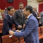 El presidente con Javier A. García y Ramón Fernández-Pacheco.