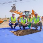 Colocación de la primera piedra del nuevo vial de acceso al Hospital La Inmaculada en Huércal-Overa.