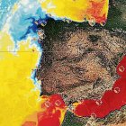 Mapa de temperaturas del mar, mucho más cálido en el Mediterráneo que en el Atlántico
