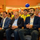 Javier Tebas entre almerienses en el Auditorio Maestro Padilla.