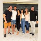 Leo Baptistato con sus amigos de Brasil antes de viajar a Almería.