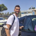 Leo Baptista en el aeropuerto de Almería este jueves.