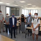Visita del rector, Carmelo Rodríguez, y del decano de Ciencias de la Salud, Gabriel Aguilera, a nuevas aulas en septiembre del año pasado.