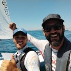 Juanjo Fernández con su gorra de Mercedes Benz.