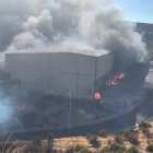 Incendio en la planta de reciclaje.