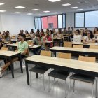 Los alumnos, en el Aula 8 de Ciencias de la Salud.