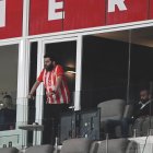 El presidente en un momento del partido del lunes ante Osasuna.
