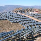 Imagen de archivo de una planta solar.