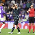 El colegiado de Gijón pitando en el José Zorrilla el pasado 5 de septiembre.