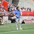 Rubi en la banda del Estadio de los Juegos Mediterráneos.