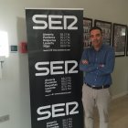 El alcalde de Antas, Pedro Ridao, en los estudios de la Cadena SER Levante.