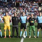 Muñiz Ruiz en un Almería-Elche en el que acabó expulsando a Darwin Núñez.