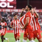 Leo Baptistao celebra su gol al Girona.