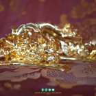 Uno de los elementos dorados recientemente para el paso de la Sentencia. Foto de la Hermandad de la Macarena.