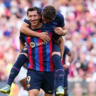 Lewandowski, a sus 34 años, es el corazón del Barça de Xavi Hernández.