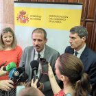 Una rueda de prensa en Almería.
