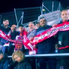 Aficionados del Almería en la parte alta del Camp Nou.