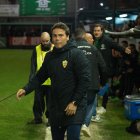 Rubi antes de que comenzara el partido en Espiñedo.