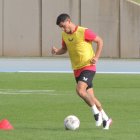 Lucas Robertone en el entrenamiento de este viernes.
