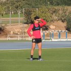 Nieto en el entrenamiento del pasado sábado en el campo Anexo.