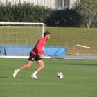 Iván Martos en el entrenamiento del pasado sábado en el campo Anexo.