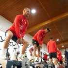 Rodrido Ely y Lázaro, en el gimnasio.