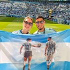 Lucas Robertone y su pareja estuvieron también en el Mundial de Qatar.