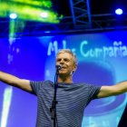 Justo Mullor, en uno de los conciertos de Malas Compañías.