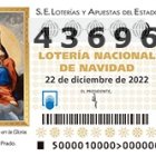 43.696, quinto premio del Sorteo de Navidad.