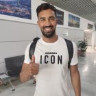 Pacheco feliz a su llegada a Almería.