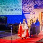 Los Reyes Magos durante su visita del año pasado a Roquetas de Mar.