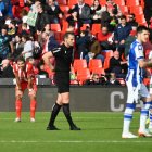 Babic, tocado tras el segundo gol de la Real Sociedad en el Estadio de los Juegos Mediterráneos.