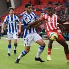 Akieme en el partido ante la Real Sociedad.