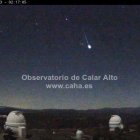 Captural del vídeo obtenidos con las cámaras exteriores operadas desde el Observatorio de Calar Alto en Almería.
