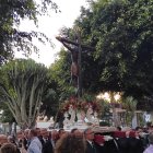 El Cristo de la Escucha, a su llegada a Ciudad Jardín.